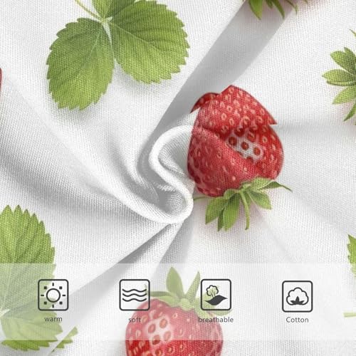 Red Strawberries Cotton Toddler Underwear, Girls' Underwear, 2T–8 Years3