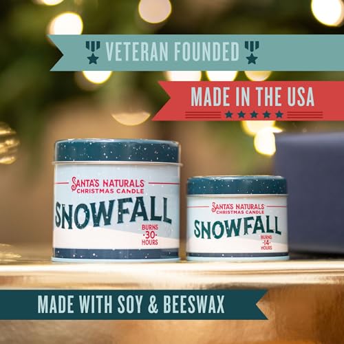 Santasnaturalssnowfallchristmascandles9oz2packnotesofpinecitruseucalyptuschristmasgifteachcandleburns30hoursmadeinusasoyandbeeswaxblendwithessentialoils  Urban Country Home Decor Santas naturals snow fall christmas candles 9oz 2 pack notes of pine citrus eucalyptus christmas gift each candle burns 30 hours made in usa soy and beeswax blend with essential oils  urban country home decor