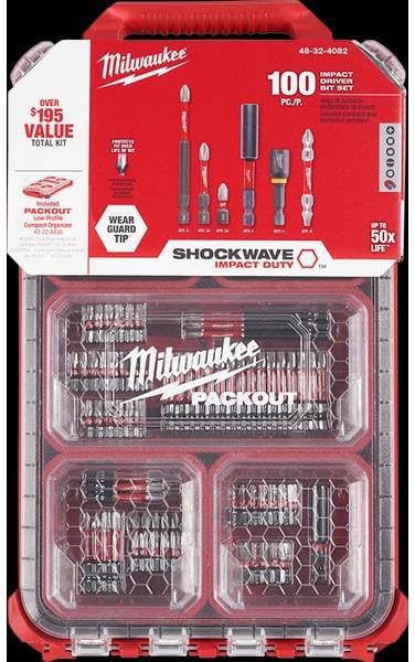 Shockwave 100pcs Impact Driver Bit Set Packout