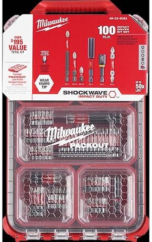 Milwaukee Shockwave 100pcs Impact Driver Bit Set Packout