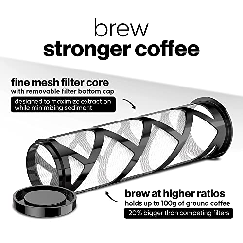 COFFEE BEAR Cold Brew Coffee and Iced Tea Maker, 1.3L Borosilicate Glass Pitcher with Reusable Filter, Dishwasher Safe