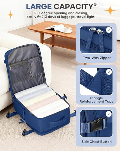 Image of coofay Travel Backpack for Men Women Carry on Backpack for Airplanes Personal Item Bag for Traveling on Airplane Traveling Backpacks Airback Backpacks for Travel Mochila de Viaje