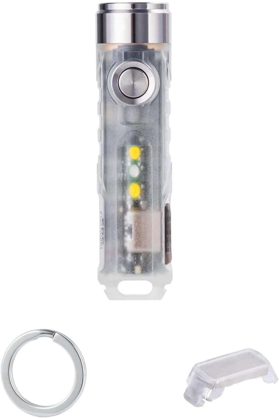 RovyVon Aurora A7 G4 Keychain Flashlight, USB C Rechargeable Max 650 High Lumen Flashlights Super Bright with EDC Small Size, 8 Mode, Glow Blue, Perfect for Gift Camping Emergencies Outdoor