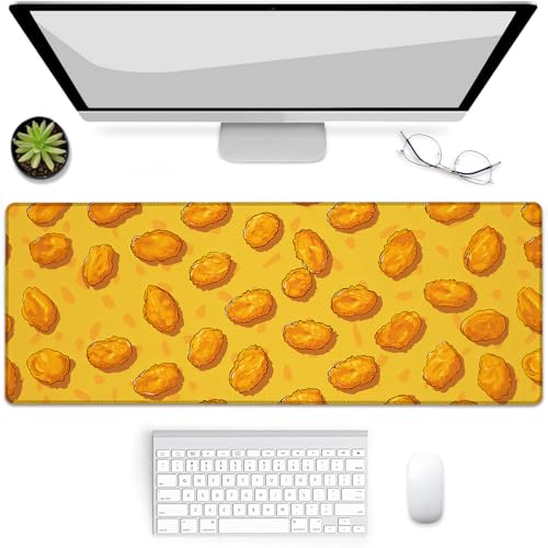 Tapis de souris de jeu pépites de poulet 80x30 cm avec base caoutchouc