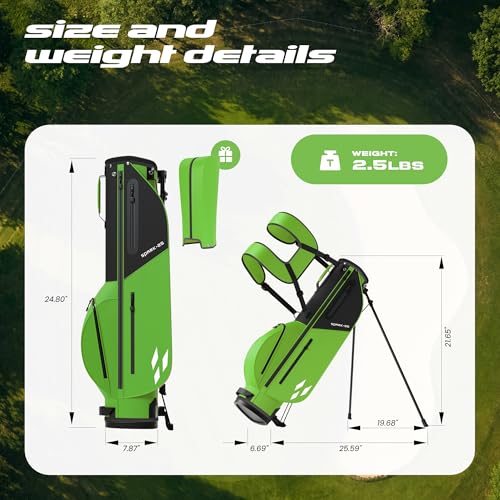 Image of 5 /6 /7 Pieces Kids Golf Clubs Set - Youth Golf Clubs Junior Set Ages 3-14 Includes Stand Bag, 1# Driver, 5# Hybrid, 7#, PW# Irons and Putter Right /Left Hand for Boys Girls