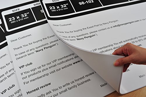 Easel Pad 23X32" - 3 Pack (75 Sheets) - Flip Chart Paper, 25 Sheets/Pack, Plain White, Poster Flipchart 100 Gsm - Large Drawing Pad For Teachers, Kids, Classroom, Office, Craft, Art, Presentation #TOP4