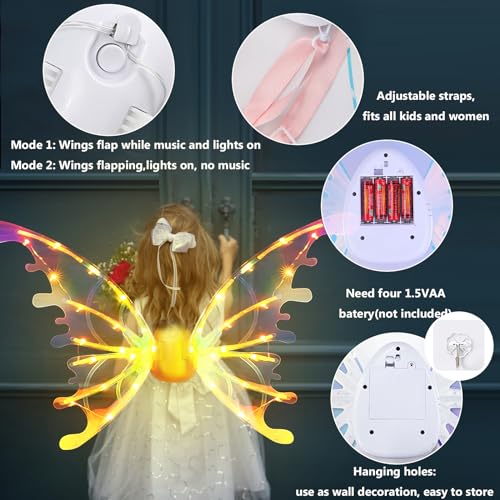 Alas Elfo Mariposa con Luces LED para Perro Mediano miniatura 3