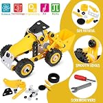 10 in 1 Stem Toys for 5 6 7 8 9+ Year Old Building Block Kit Stem Activities Projects Boy Toys Age 4-8 5-7 6-8 8-10 Creative Set Educational Engineering Excavator Construction Christmas Birthday Gift