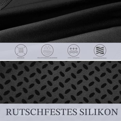 Foto von Havideto Reitleggings Damen Vollbesatz mit Handytasche, High Waist Reithose Damen Mädchen Stretch mit Gürtelschlaufen Schwarz S