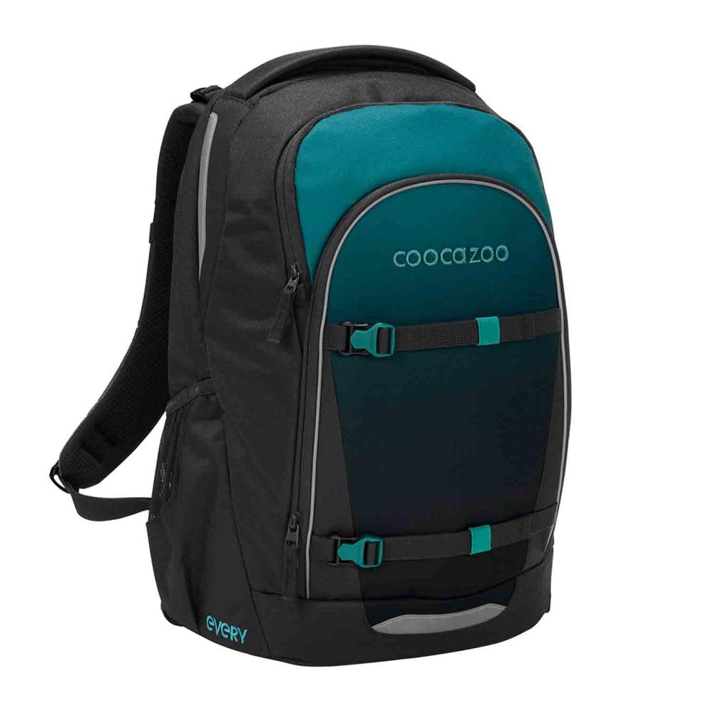Coocazoo Every Schulrucksack Set 2tlg. inkl. Schlamperbox (Teal Shadows)