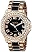 XOXO Women's XO5473 Rose Gold Tone and Black Epoxy Bracelet Watch