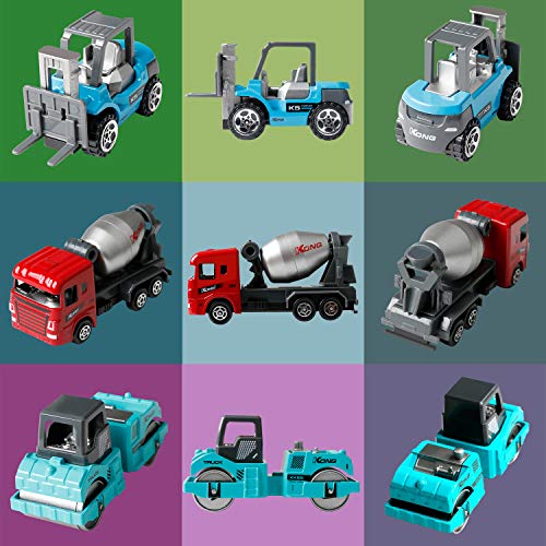 Kids Christmas Birthday Gifts,Construction Trucks,Kids Construction Toys,Mini Engineering Car Toys Set Alloy Kids Boys Toys Cake Decoration, Boys and Girls as Gift (Multicolor)