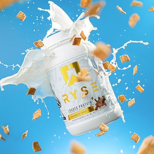 Image of RYSE Loaded Protein Powder - Cinnamon Toast - 25g Whey Protein Isolate & Concentrate with Prebiotic Fiber & MCTs - Low Carb, Low Sugar, Digestive-Friendly - 20 Servings / 1.5 lb Tub