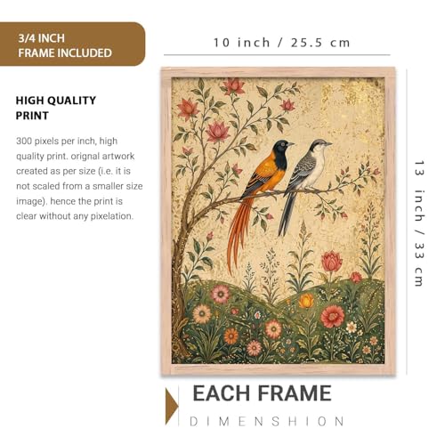 Image of kotart Traditional Art Wall Painting Home Decoration With Frame For Living Room Bed Room Hotel Wall Decor Digital Reprint Engineered Wood Set of 3 (10X13 INCH)