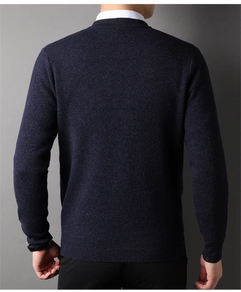 El Nuevo Cárdigans for Hombre Suéteres Cuello en V Suave con Botones Bolsillo Color sólido Tejido Suave al Tacto Manga Larga Otoño Invierno