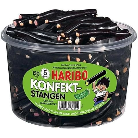 Haribo Konfektstangen - gefüllte Lackritzstücke 150 Stück Cover