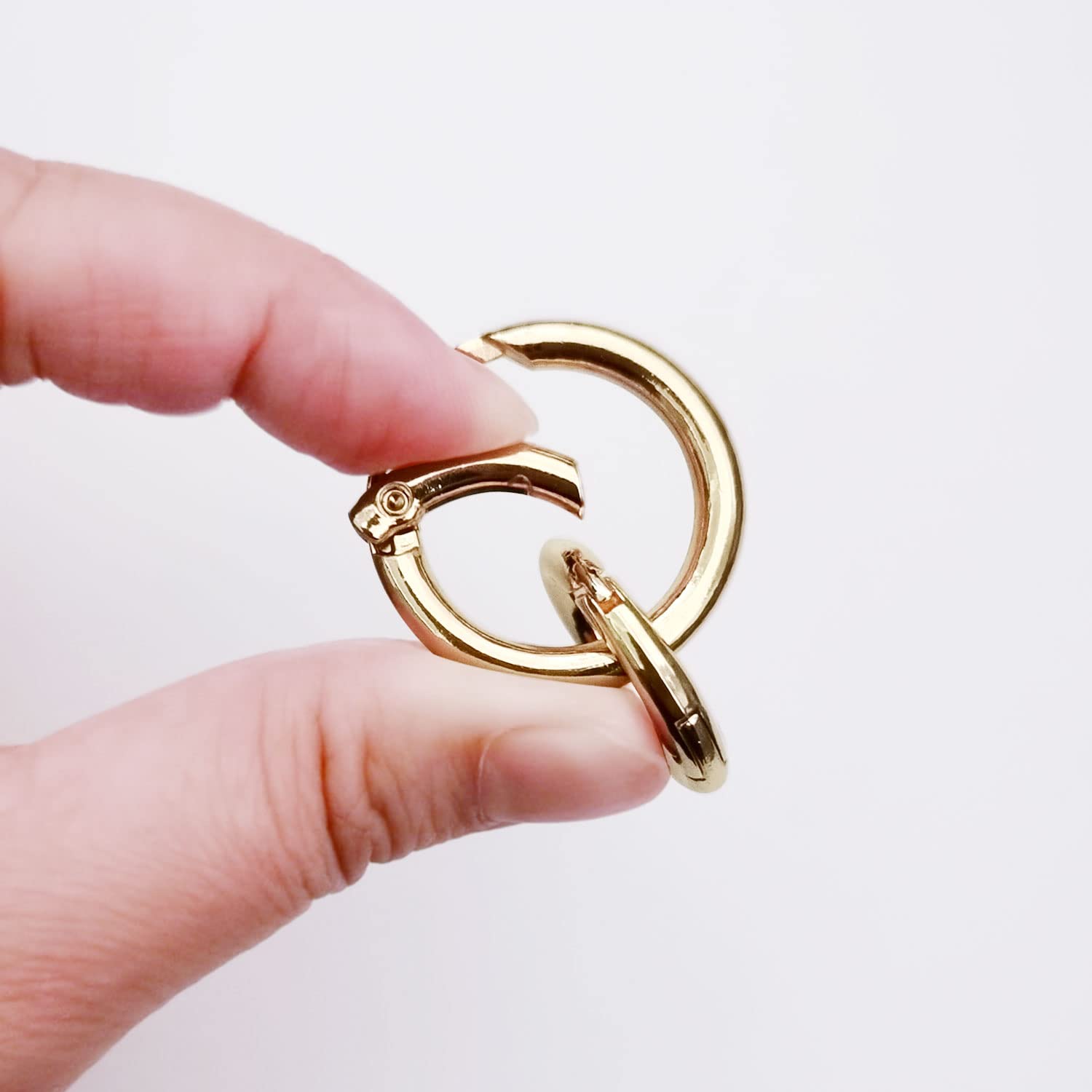 30 Pezzi Moschettoni Rotondi A Scatto - Oro, Argento, Nero, 28mm, Per Borse E Portachiavi - Foto 8