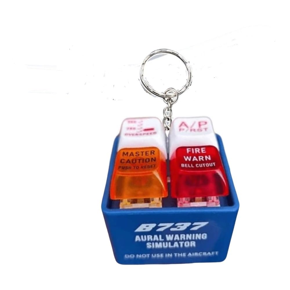 Pilot Warning Sound Simulator Keychain - Aviation Emergency Alarm with LED Light,Realistic PWS Fidget Toy for Pilots, Crew & Enthusiasts — view 8