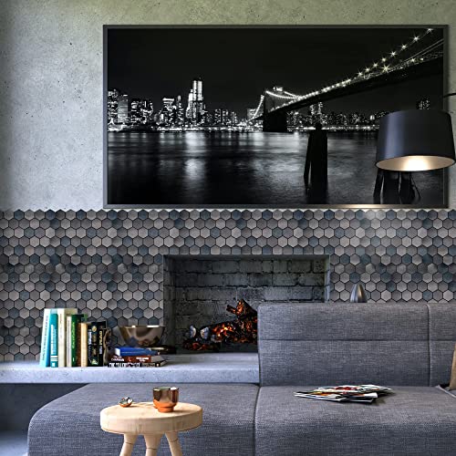 Kieacia Peel And Stick Backsplash 10Pcs Pvc Marble Self-Adhesive Tile For Kitchen Bathroom (Blue) #TOP3