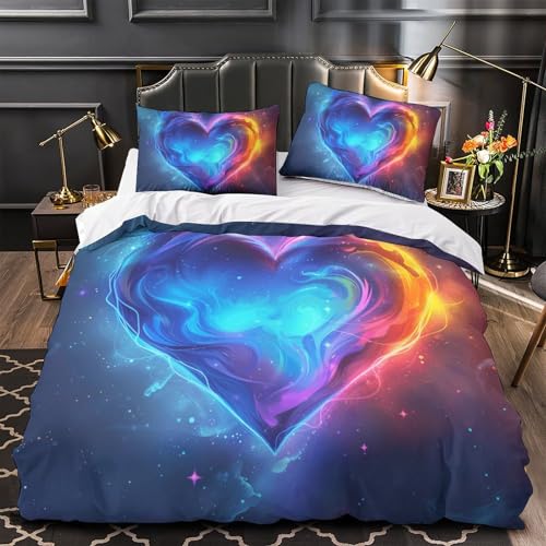 Parure de lit Amour 3D en microfibre haut de gamme douce et durable - 4