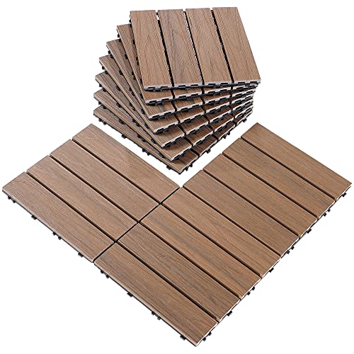 PURE ERA Wood Composite Interlocking Floor Deck Tiles Indoor Outdoor