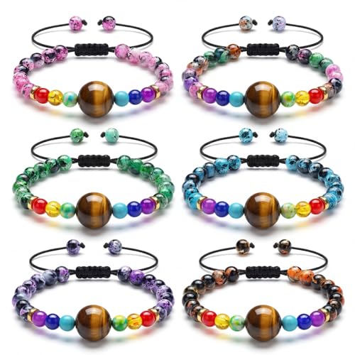 Image of Sureio 6 Pcs Motion Sickness Bracelets Cruise Essentials Adjustable Anti Nausea Wristband for Adults Car Sea Air Sickness Relief