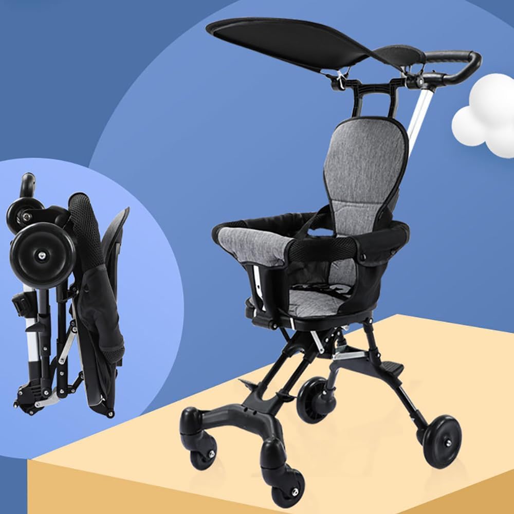 Clefairy Compact Baby Stroller with Adjustable Handles and Backrest for Easy Storage Shopping, Kids Stroller, Lightweight Foldable Travel-picture-29