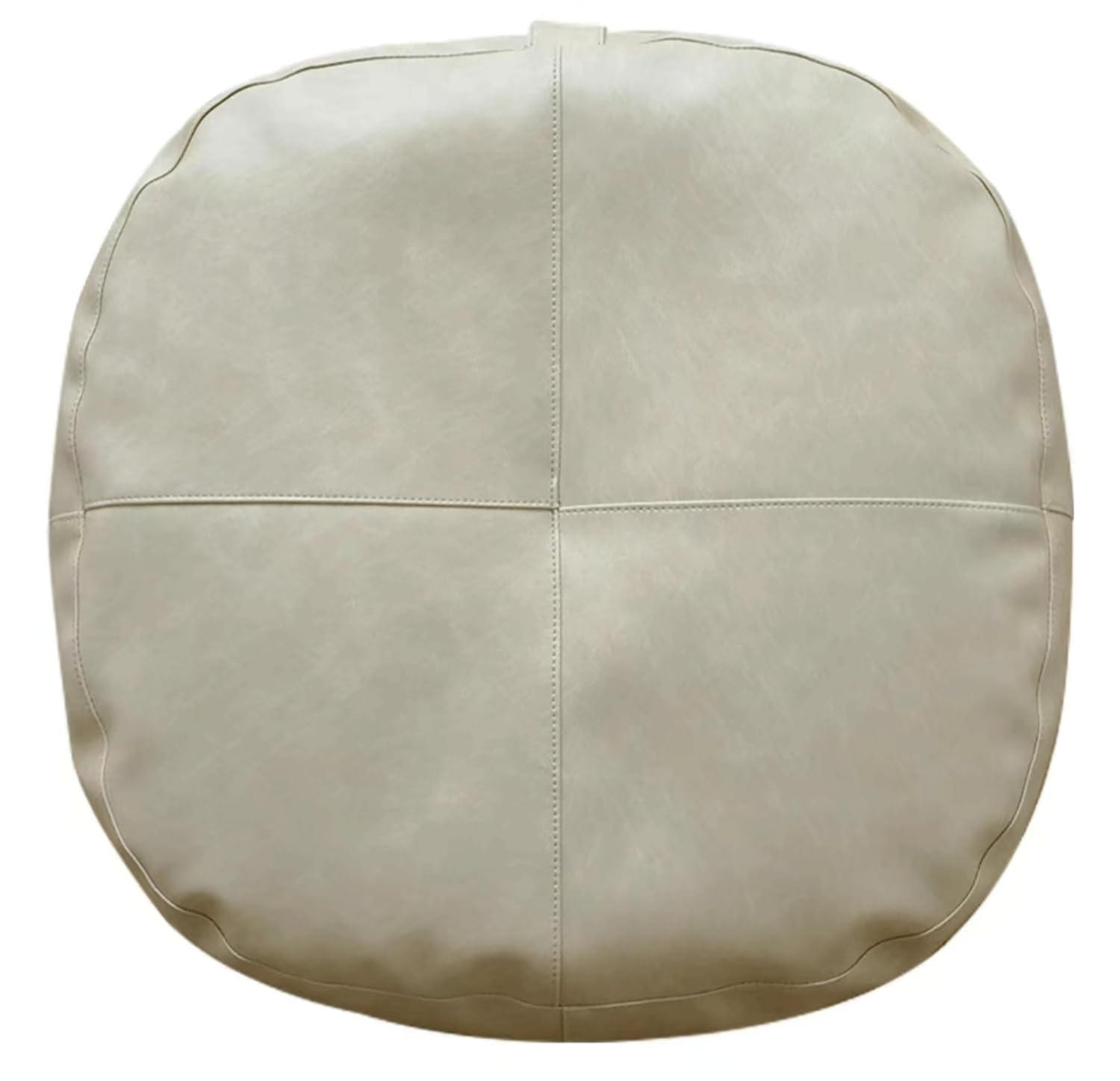 Coussin de sol de couleur unie blanc 50 cm, grand futon rond japonais et oreiller tatami épais