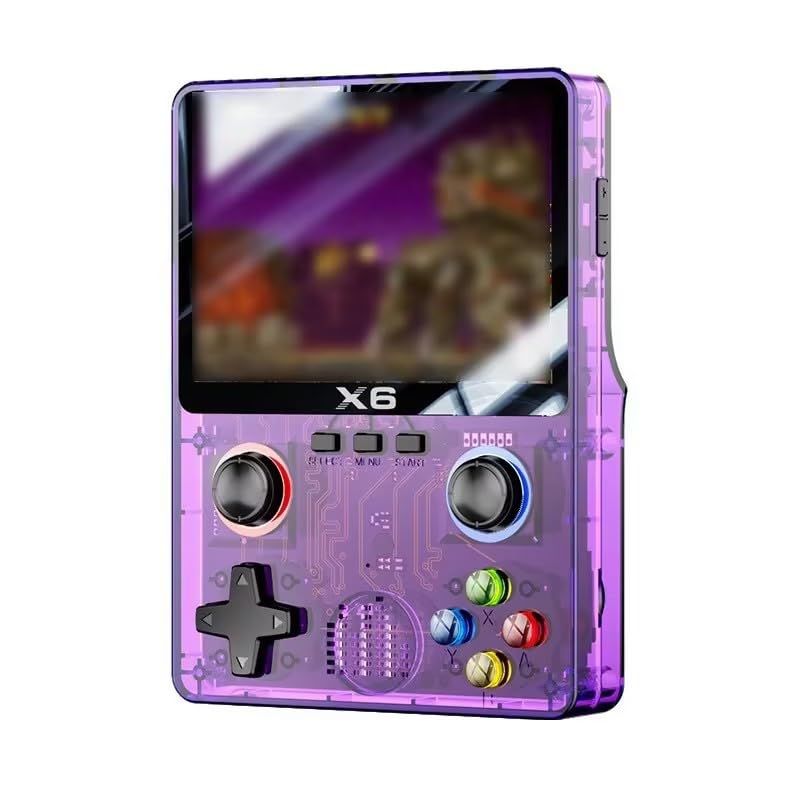 NDUP X6 Retro Handheld Game Console with 20000 Games, 3.5 Inch HD IPS Screen, 32GB Storage, Dual Joysticks, 2000mAh Battery, Portable Classic Gaming