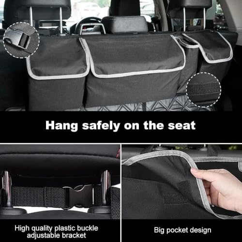 Organizador de maletero para Toyota 4Runner 2010-2024 en tela Oxford bolsa plegable negra 5
