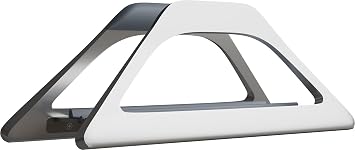 Elestoria Vertical Laptop Stand Holder Adjustable Laptop Holder for All Macbook, Chromebook & Gaming Laptops Compact Portable Lightweight Sturdy Desktop Heat Dissipation Cooling iPad/Tablet Metal Laptop Stand Computer Stand Silver
