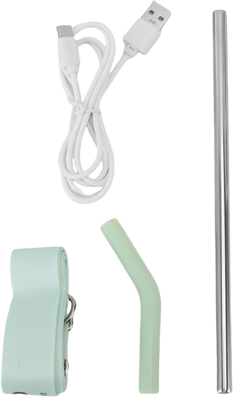 Luqeeg Portable Blender, 20.95 to 21.27oz Cordless Personal Smoothie Blender with USB Rechargeable Function, Shake & Ice Blending Bottle for Shakes, Smoothies, Juicing (Green)