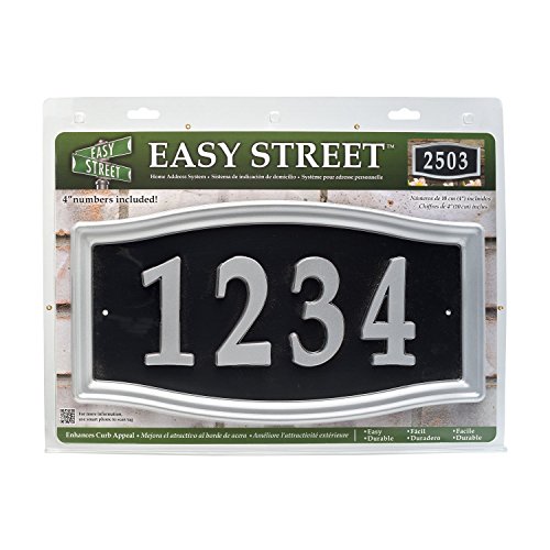 Whitehall Products 11199 Easy Street Address Plaque-Silver #TOP2
