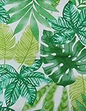 Sunlight Shining Through Tropical Forest Leaves Vinyl Flannel Back Tablecloth (60