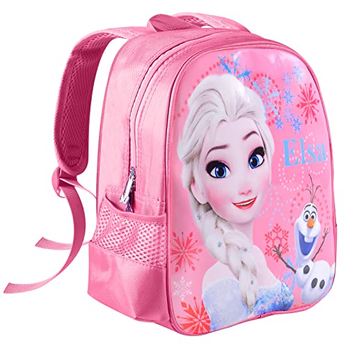 Elsa Ryggsäck dagis, Frozen ryggsäck, tecknad ryggsäck frozen, barnryggsäck flickor, skolryggsäckar småbarn, elev, väska för fritid, barnryggsäck Elsa ryggsäck flicka (32 x 26 x 15 cm), ROSA, M