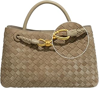 Suede Woven Tote Bag for Women Retro Woven Bag Handbag Bow Shoulder Satchel Suede Crossbody Purse Top Handle Tote Handbags