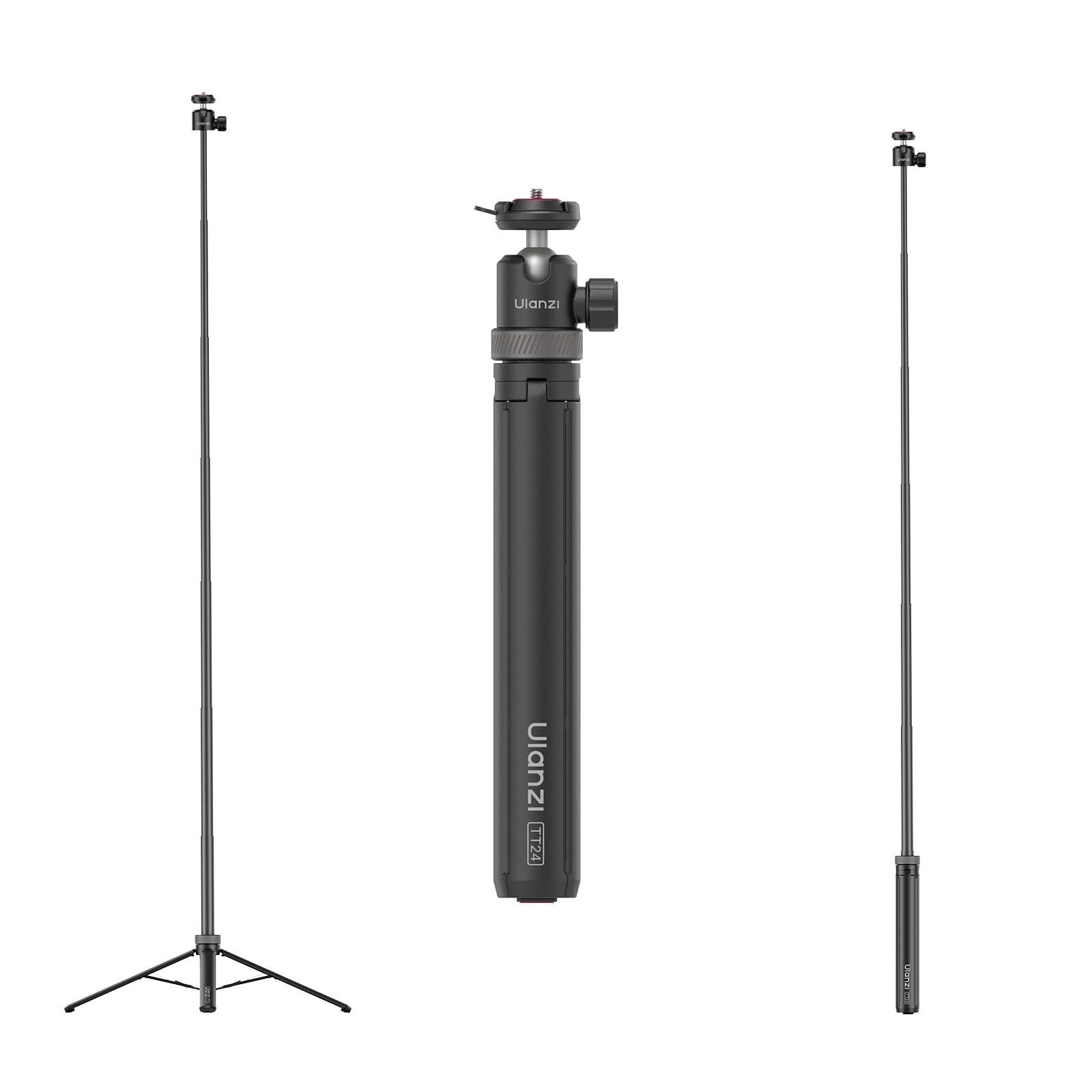 Ulanzi TT24 Trépied à Selfie, Perche à Selfie à dégagement Rapide pour DJI Pocket 3 4/Osmo Action 5/4, trépied pour caméra d'action GoPro/Insta360 X5/X4/X3/Ace Pro, Accessoires pour caméra d'action