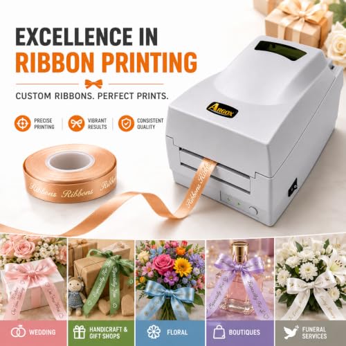 Image of ARGOX OS-214plus Pro 4 inch Thermal Transfer Shipping Label Printer, 4x6 Barcode & Product Label Printer for Small Business, Custom Ribbon Printing & Packaging Labels, 203 DPI, USB, RS-232