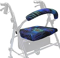 Vista 8 de Crutcheze Juego de fundas para asiento y respaldo con ruedas - Patrón de mariposa - Accesorio decorativo para andador para mujeres mayores