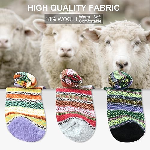 LKV Women's Vintage Thick Cotton Socks - Fall Cozy Socks Gift Box3