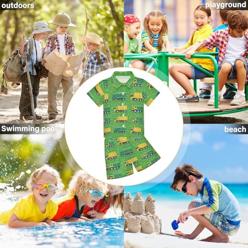 Image of Boccsty Ice Cream Drip Boy Summer Shorts Sets Hawaiian Toddler Boys T-Shirt & Pants 2 Pcs 3T-10T