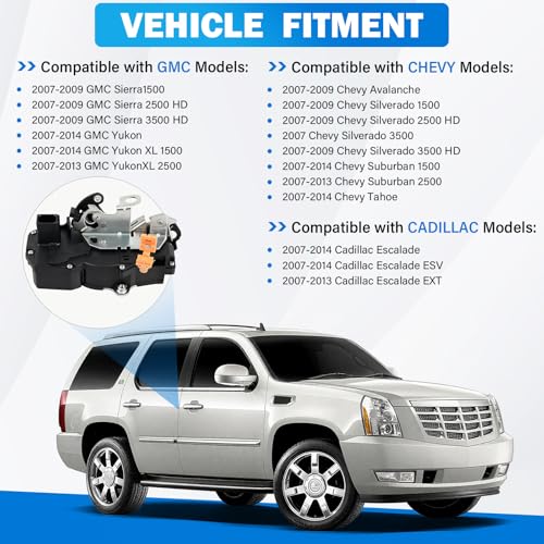 Image of Door Lock Actuator Compatible with 2007-2009 Chevy Silverado Tahoe Suburban Avalanche GMC Sierra Yukon Cadillac Escalade, Front Right Passenger Side, Replaces 931-304, 20783852, 25873485