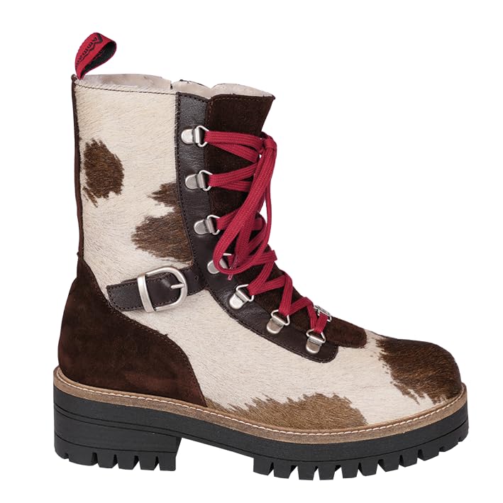 Ammann-Womens-Altdorf- Brown & White Cowskin-Euro 37 / USA 7.0-7.5