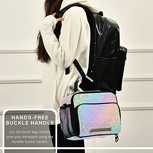 Lunch Bags Boxes Insulated Small Girls Boys Cooler Kids Thermal Rainbow Leopard Rose Gold Cheetah For School Student With Shoulder Strap Water-Resistant #TOP5