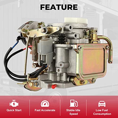 Alavente Carburetor Replacement For Nissan 720 Pickup 2.4L Z24 Engine 1983 1984 1985 1986, Carburetor Carb For Z24 (Oe No.: 16010-21G61) #TOP2