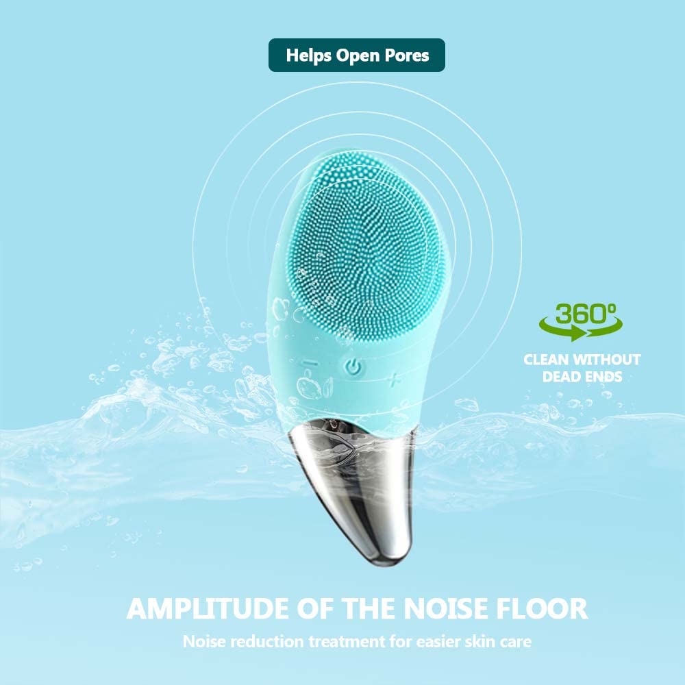 OWYELO Spazzola Pulizia Viso in Silicone, Massaggiatore Viso e Occhi Anti-età, Detergente Viso Professionale, Scrub Viso, Impermeabile, Elettrica, Ricaricabile USB, 6 Modalità Regolabili, Rosa