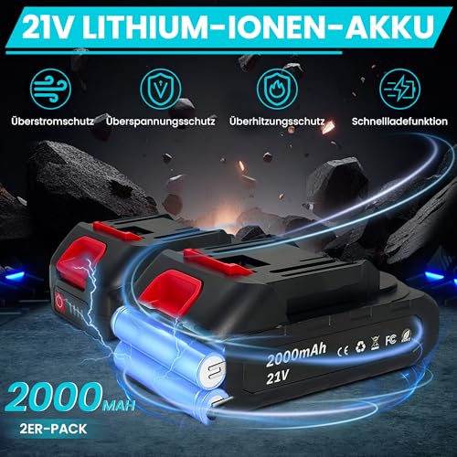 Poliermaschine Auto für Makita 18V LXT Akku,150mm Exzenterpolierer mit 2×21V 2000mAh Batterien, 3 Geschwindigkeiten Polierset für Auto Detailpflege, Boot & Lackkorrektur