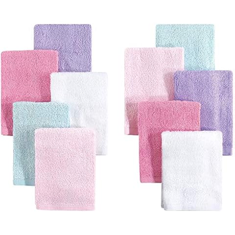 Little Treasure Unisex Baby Rayon from Bamboo Luxurious Washcloths, Pink Lilac 10-Pack, One Size Cover