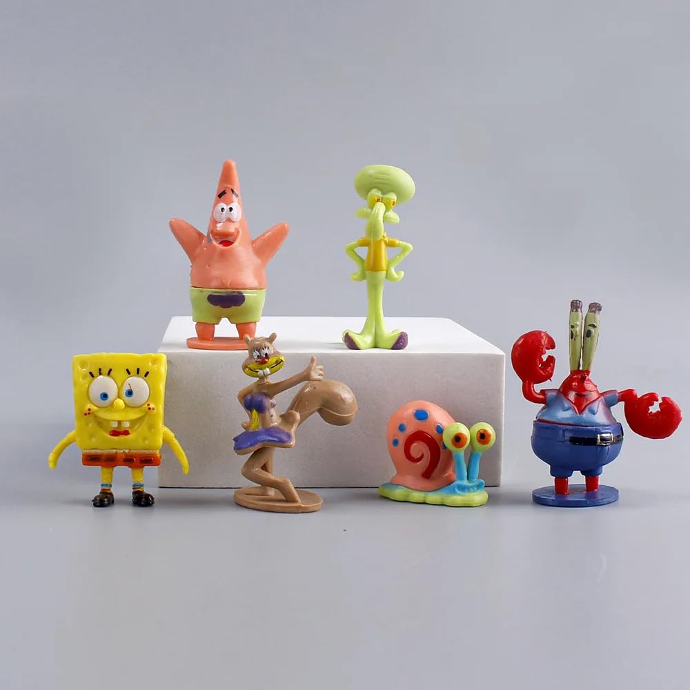 Penny Wise | Quirky SPB & Friends Figure | Set of 6 | 4.5 cm Height with Stand | Mini Collectables | Cake Topper | Cartoon Toy Doll Statue Merchandise.