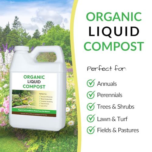 Image of Organic Liquid Compost: Fast-Acting Alternative to Messy and Smelly Composting | Perfect for Brewing Compost Teas (32oz, 2 Pack, Treats Up to 10,000 Sq.Feet)